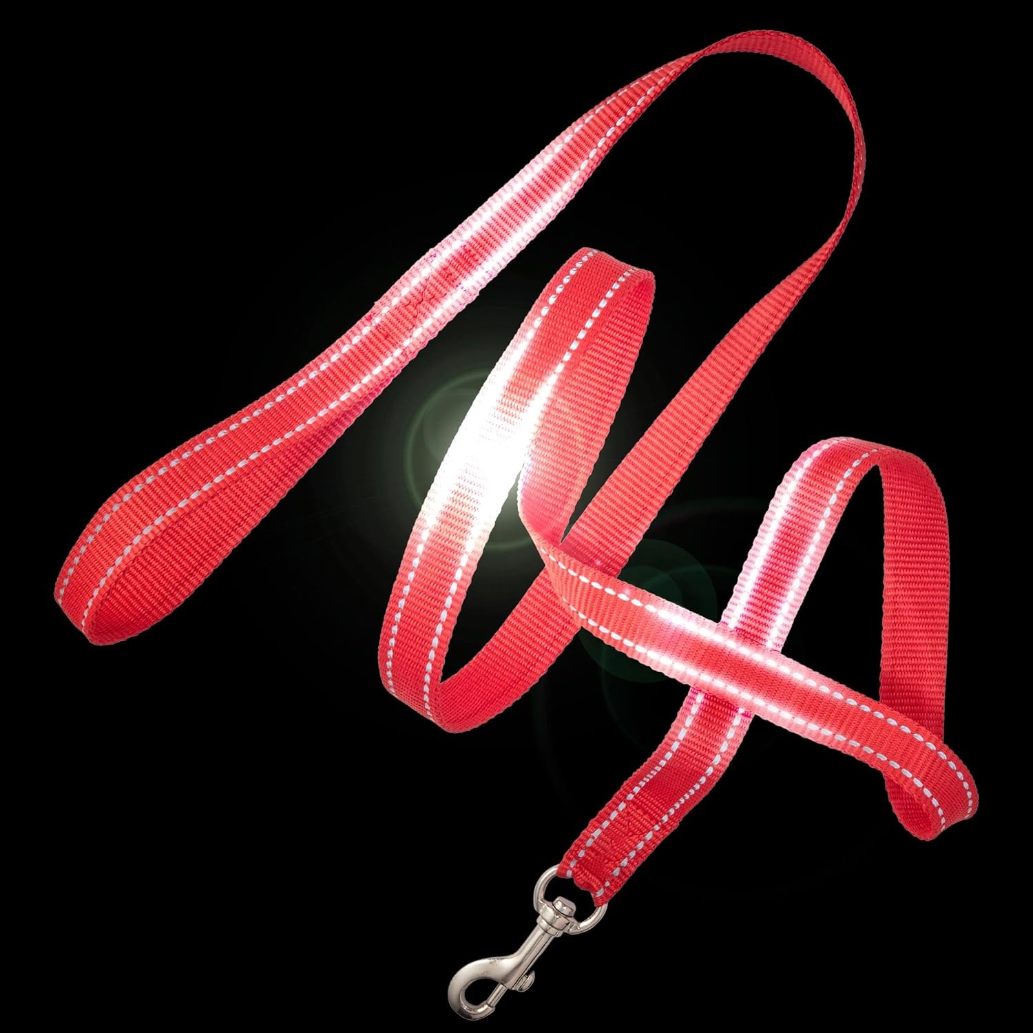 image:imagePet Passion 2Pack MAX The Hardy Reflective Dog Collar amp 6ft Leash for All Pet Breeds Red MediumRed