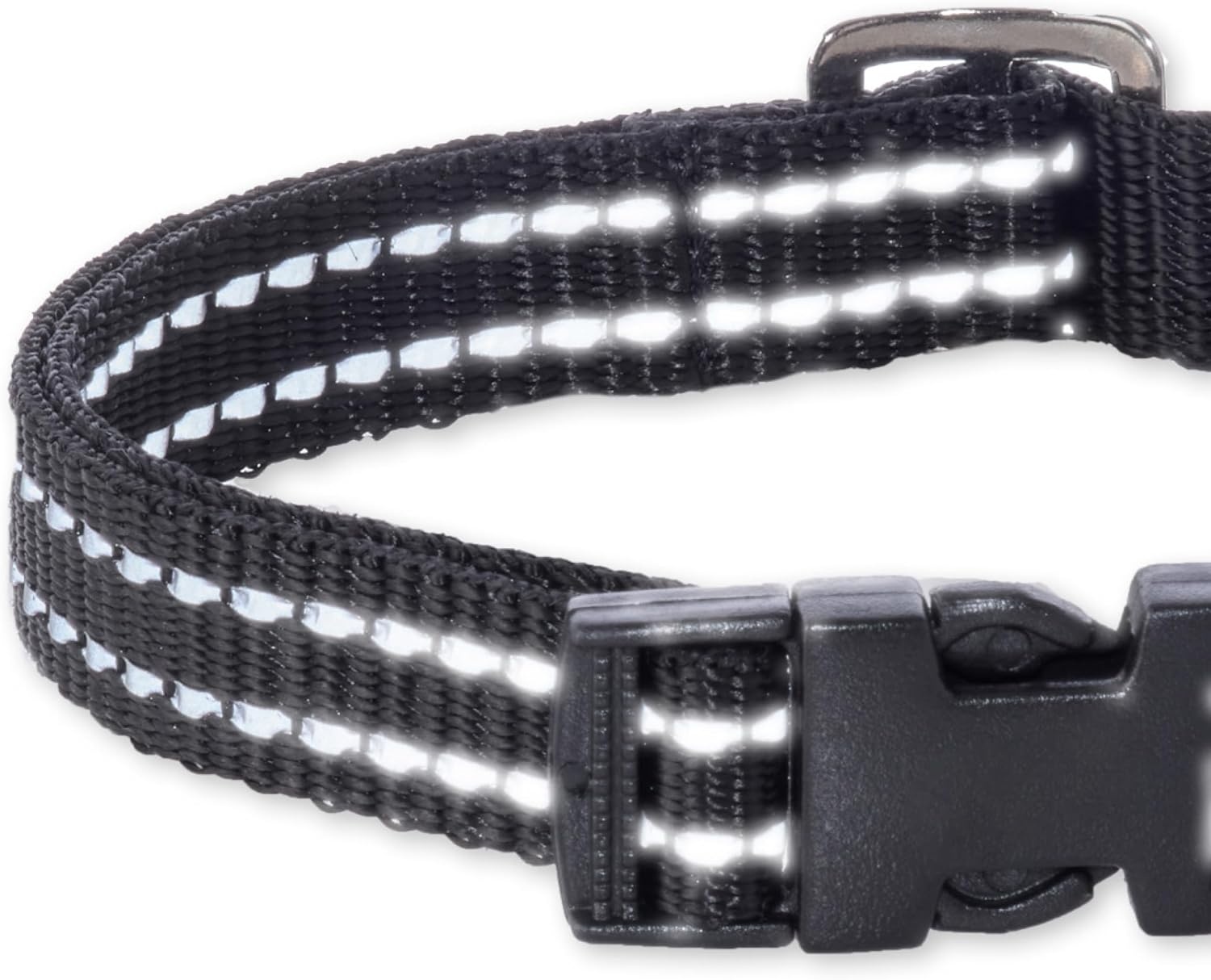 image:imagePet Passion Adjustable Reflective Dog Pet Collar for Small Medium and Large Dogs Pink XXLargeBlack