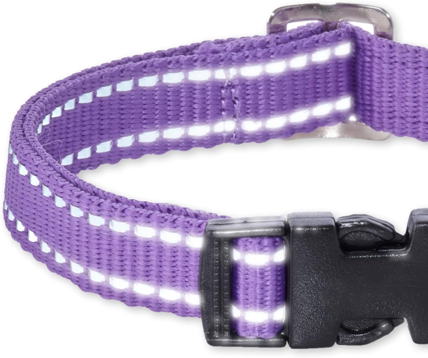 image:imagePet Passion Adjustable Reflective Dog Pet Collar for Small Medium and Large Dogs Pink XXLargePurple