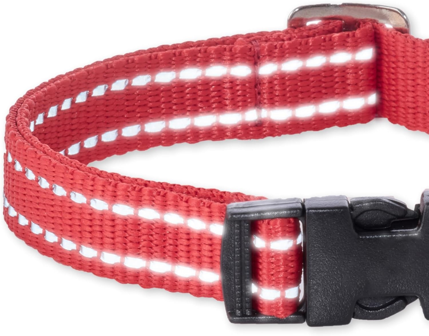 image:imagePet Passion Adjustable Reflective Dog Pet Collar for Small Medium and Large Dogs Pink XXLargeRed