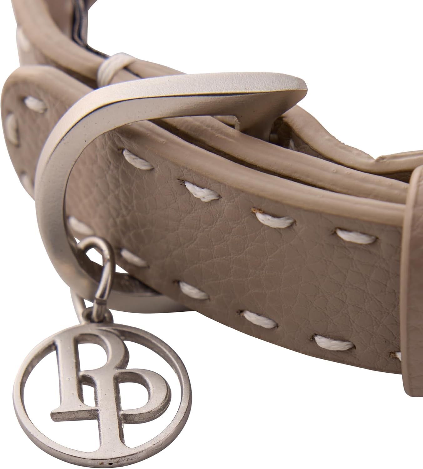 image:imagePet Passion Rein The Saddle Stitch Vegan Leather Collar Adjustable Brass Buckle Collars Made with Sustainable Materials for Small Medium Large Dogs Chocolate Espresso XSmallDappled Cashmere