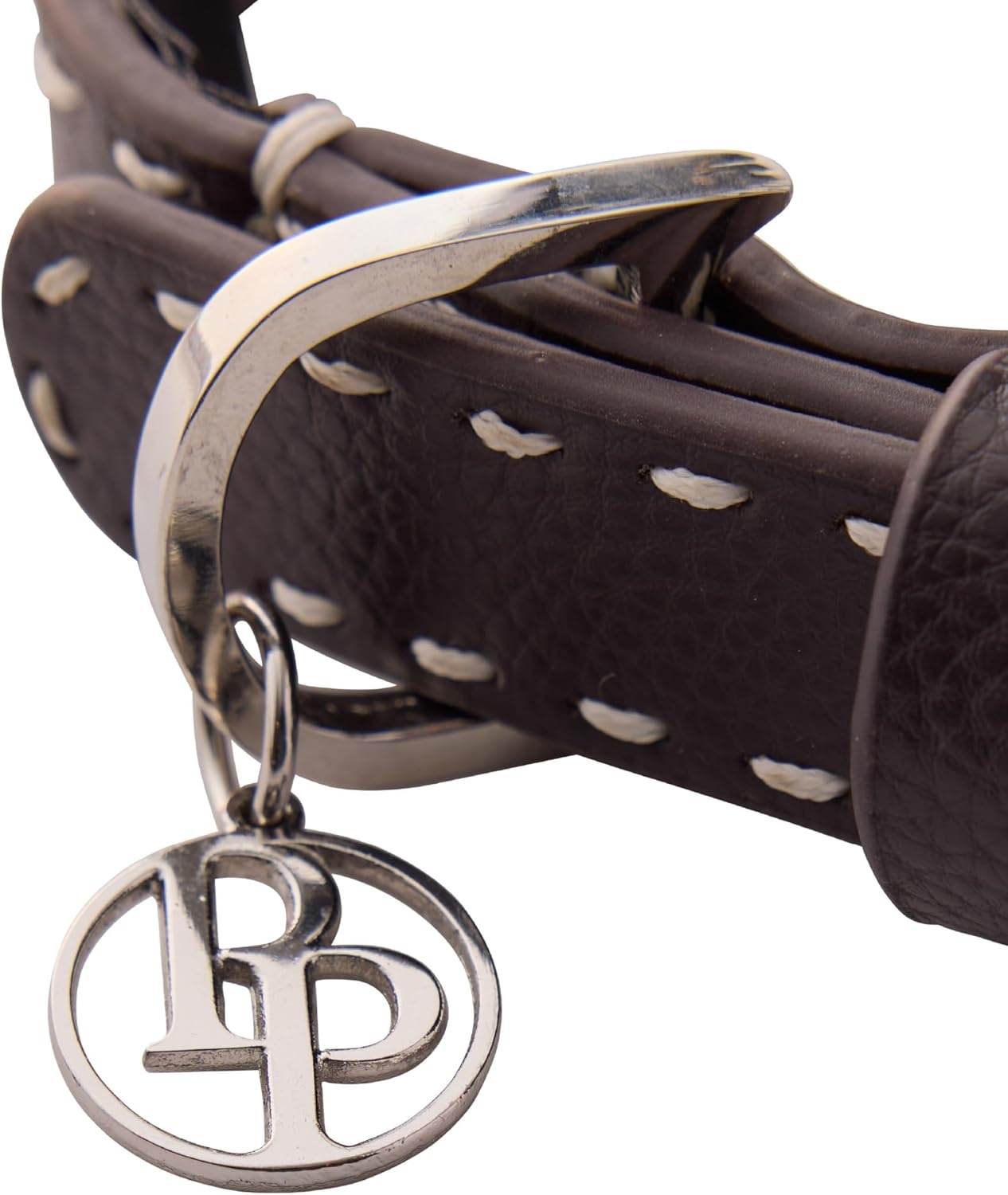 image:imagePet Passion Rein The Saddle Stitch Vegan Leather Collar Adjustable Brass Buckle Collars Made with Sustainable Materials for Small Medium Large Dogs Chocolate Espresso XSmallChocolate Espresso