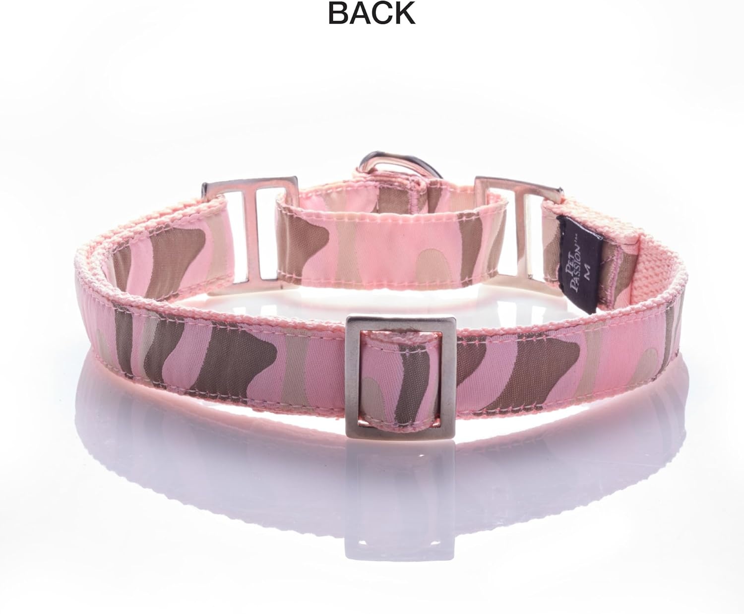image:imagePet Passion Remy II The Recycled Ribbon Martingale Adjustable Collar NoPull Pet Training Collars Dogs Pink Camo LargePink Camo