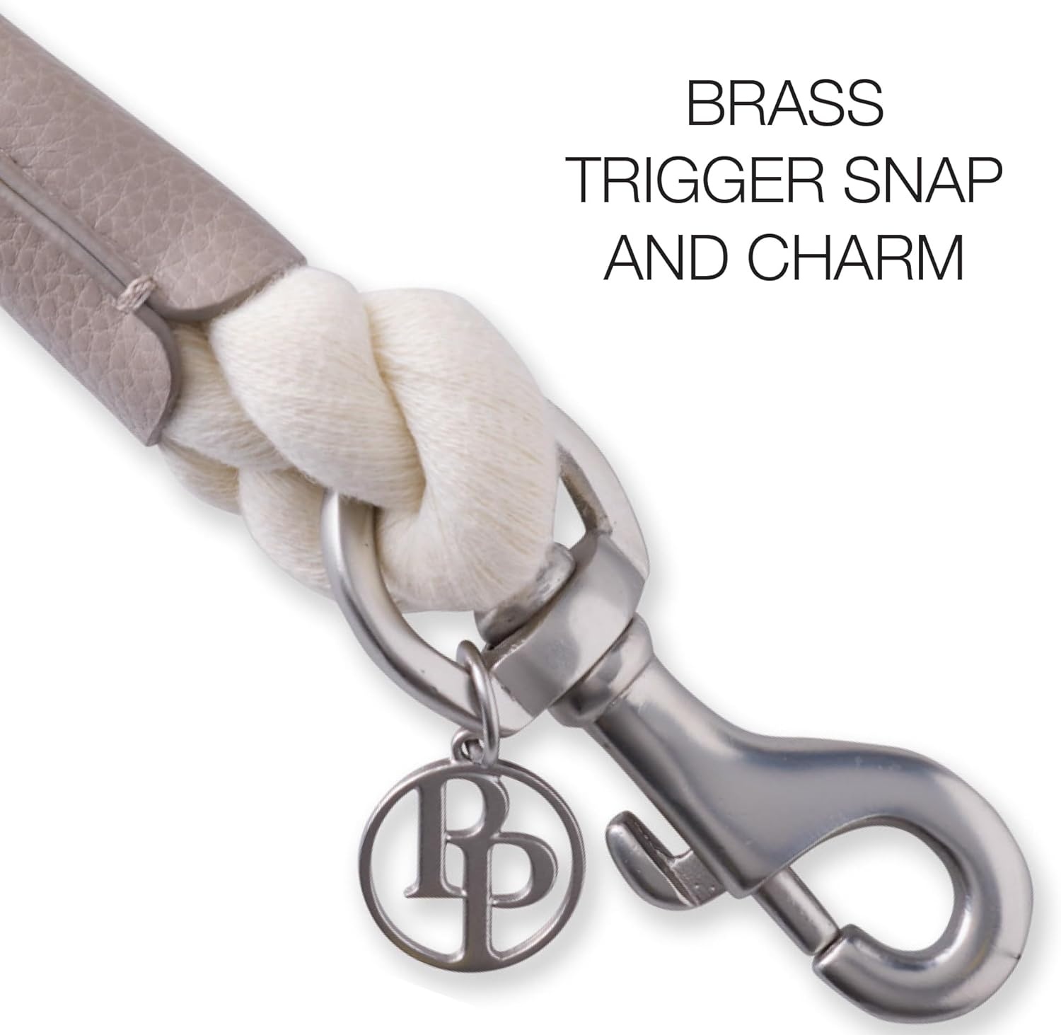 image:imagePet Passion Rowan The Twisted Rope Training Dog Leash Cotton Durable Heavy Duty Leashes 4 Ft for Close Walks for Small Medium Large Dogs Dappled CashmereDappled Cashmere