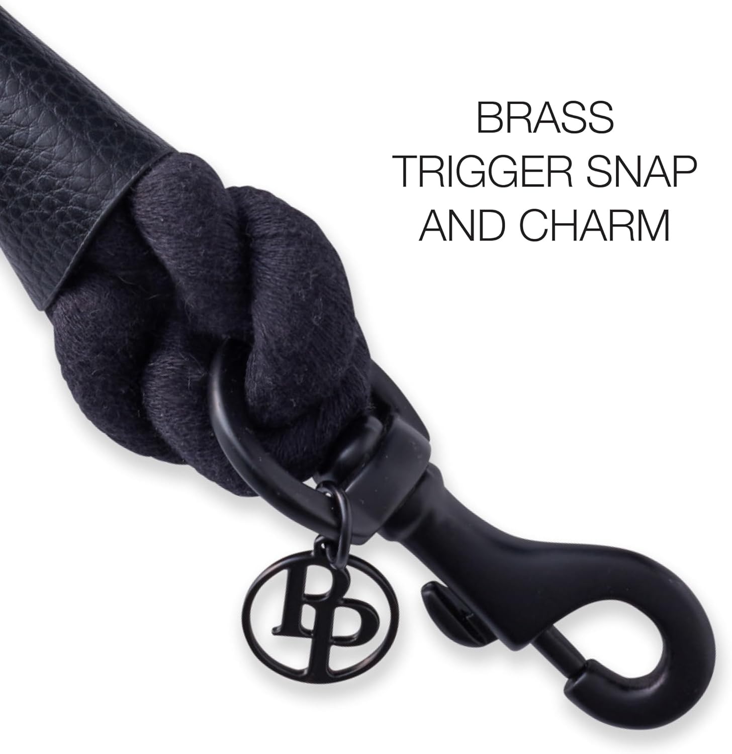 image:imagePet Passion Rowan The Twisted Rope Training Dog Leash Cotton Durable Heavy Duty Leashes 4 Ft for Close Walks for Small Medium Large Dogs Dappled CashmereBlack Beauty