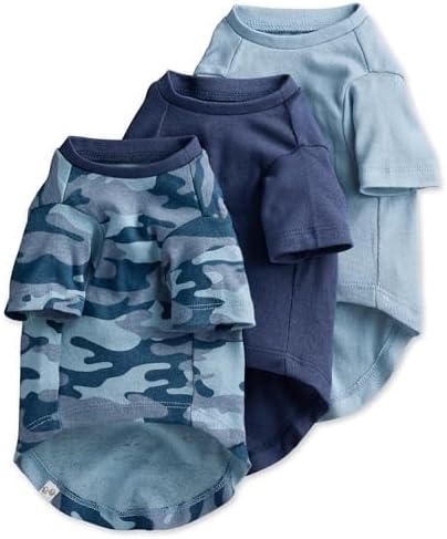 image:imagePet Passion Toby II The Perfect Tee 3 Pack Short Sleeve Pet TShirt 100 Organic Cotton Tees Clothes for Small Medium Large Dogs Black Sand Tie Dye XSmall 512 lbsNavy Camo