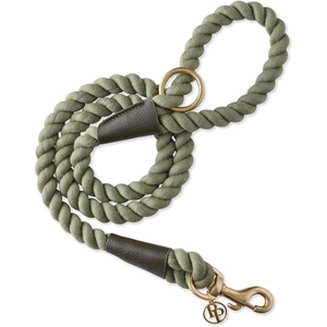 image:imagePet Passion Rowan  The Twisted Rope Training Dog Leash Cotton Durable Heavy Duty Leashes 4 Ft for Close Walks for Small Medium Large Dogs Dappled CashmereScottish Olive