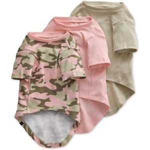image:imagePet Passion Toby II  The Perfect Tee 3 Pack Short Sleeve Pet TShirt 100 Organic Cotton Tees Clothes for Small Medium Large Dogs Black Sand Tie Dye XSmall 512 lbsPink Camo