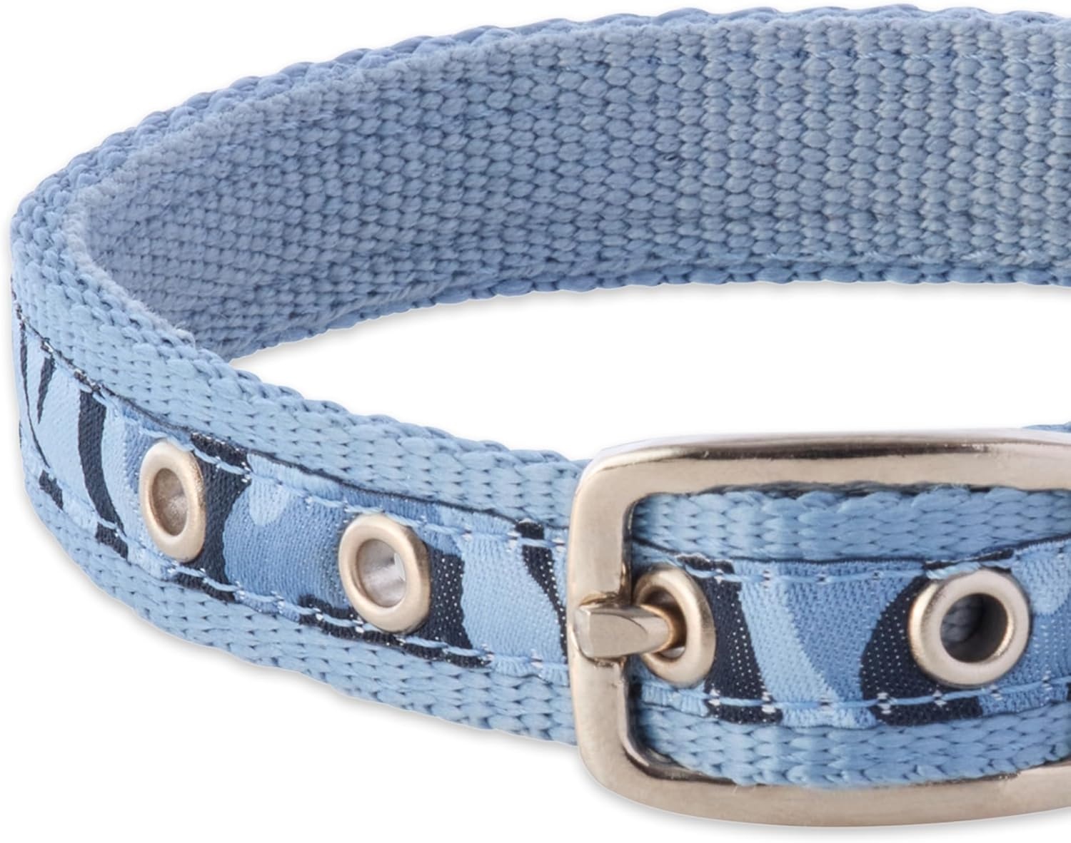 image:imagePet Passion Adjustable Recycled Ribbon Dog Collar for All Pet Breeds CamoNavy LargeCamoNavy