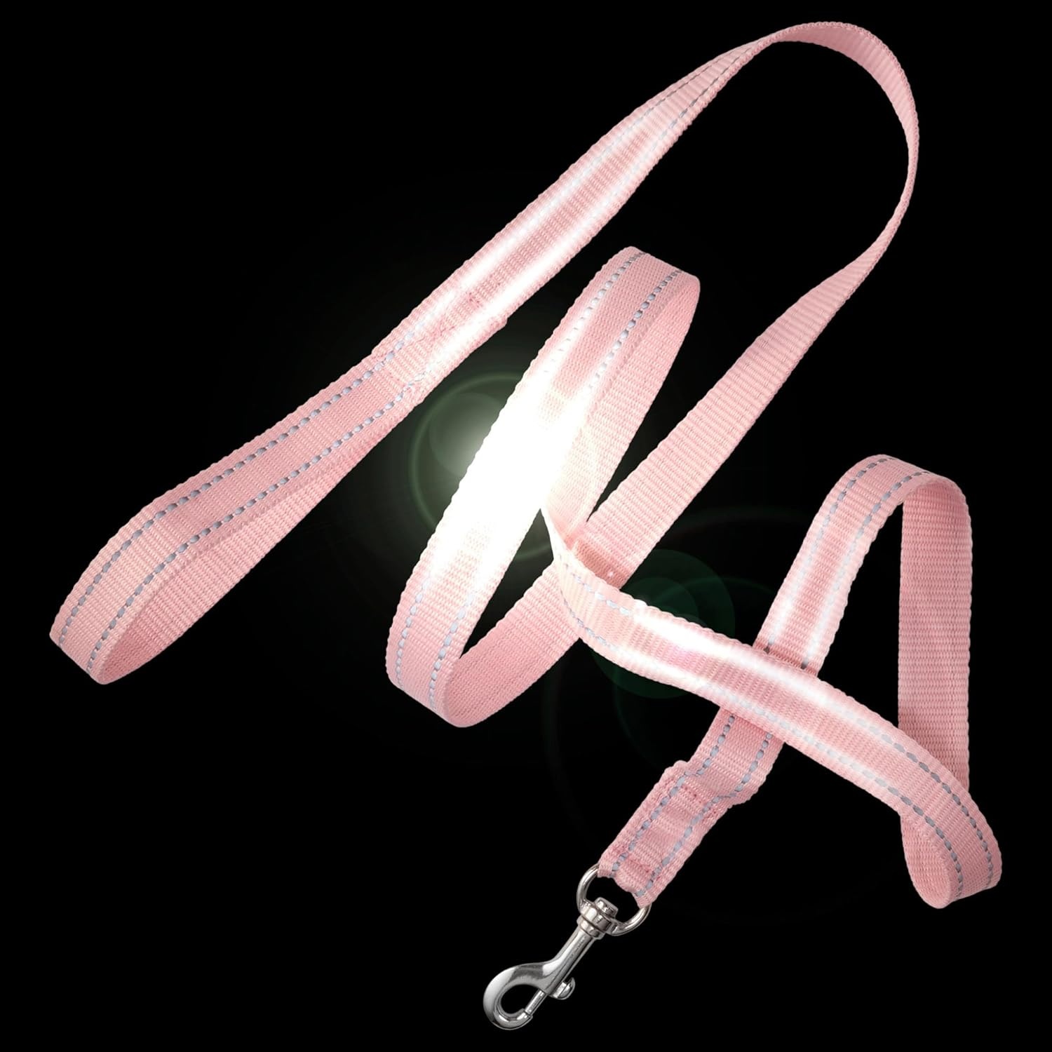 image:imagePet Passion Max II 2Pack Reflective Leash amp Collar Adjustable Matching Pet Set Durable Heavy Duty Recycled Small Medium Large Dogs Red SmallPink