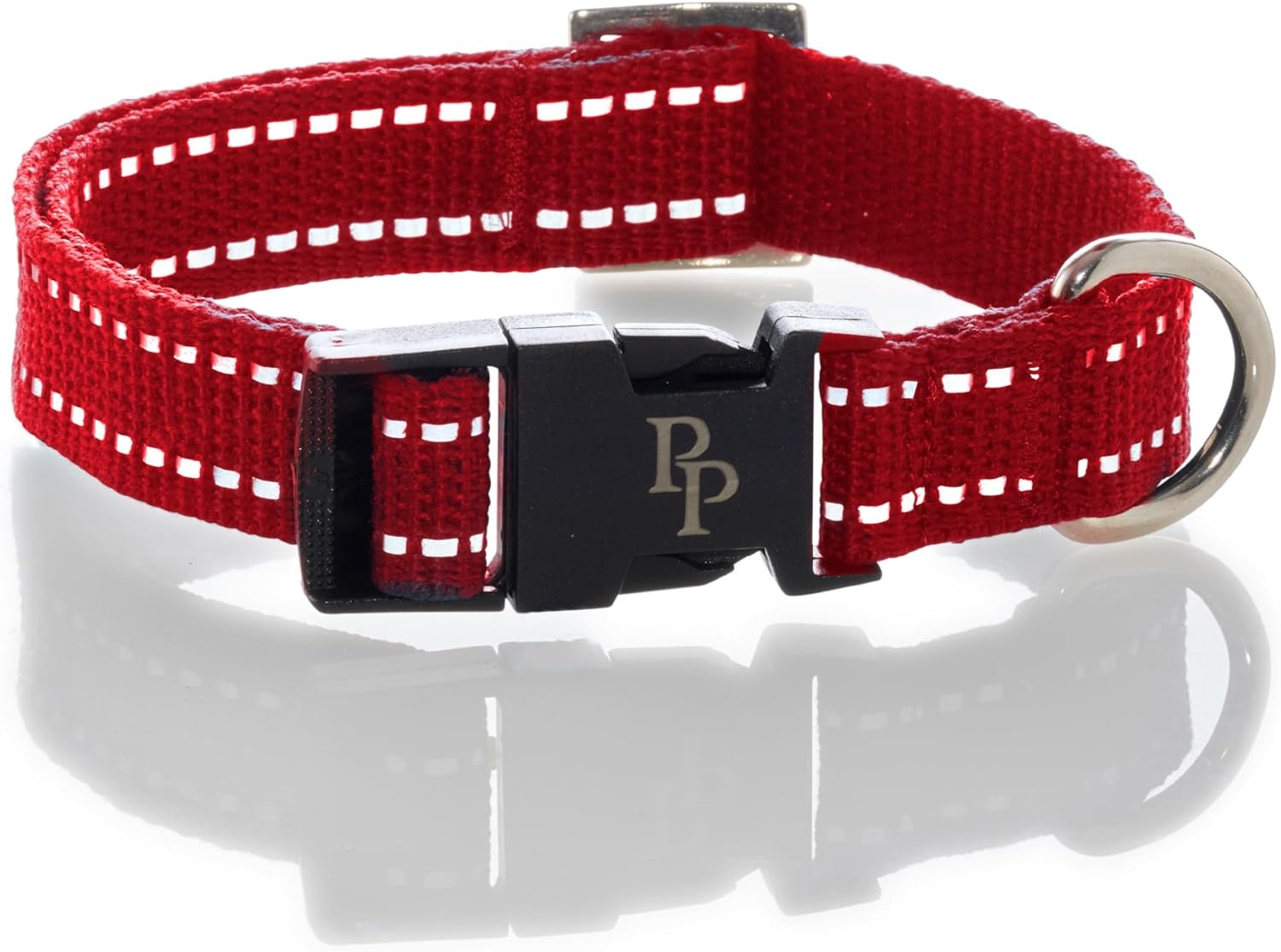 image:imagePet Passion Max II 2Pack Reflective Leash amp Collar Adjustable Matching Pet Set Durable Heavy Duty Recycled Small Medium Large Dogs Red SmallRed