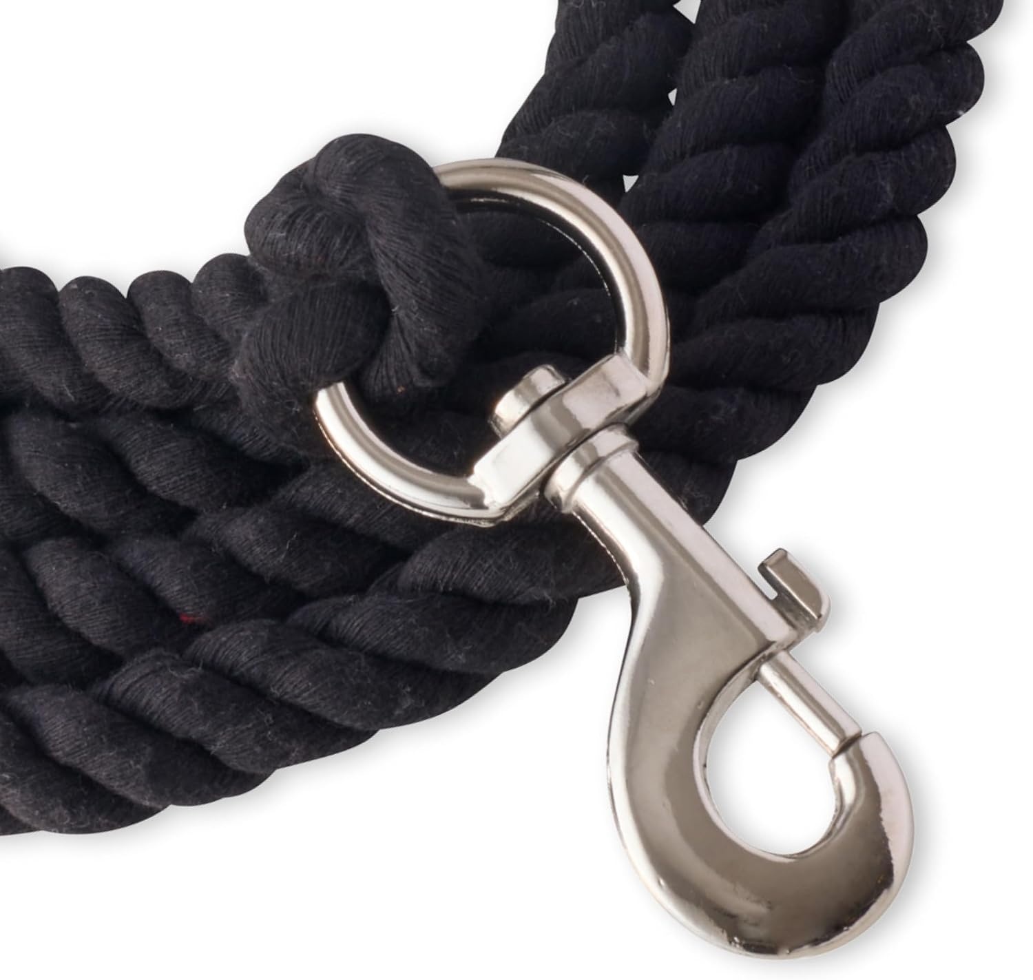 image:imagePet Passion Organic Cotton Dog Leash with Durable Twisted Rope 6 ft for All Pet Breeds Black One Size