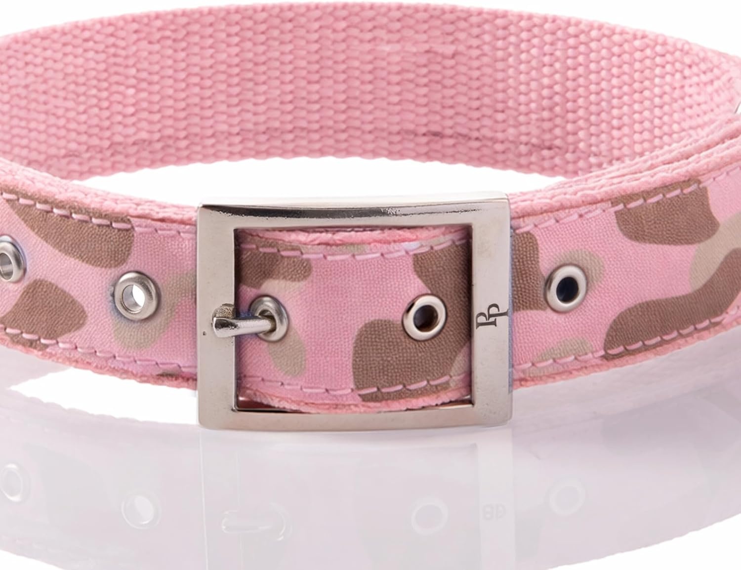 image:imagePet Passion Remy II The Recycled Ribbon Collar Adjustable Pet Dog Collars for Small Medium Large Dogs and Puppy Black Sand XSmallPink Camo