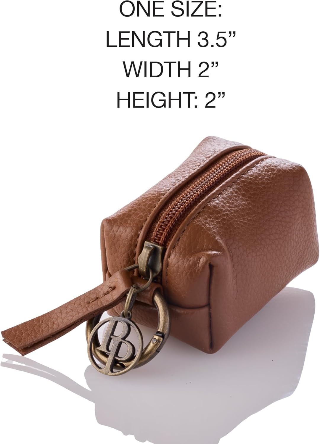 image:imageRein The Recycled Vegan Leather Pouch Durable Heavy Duty Bag Holder Leash Attachment Made With Sustainable Materials Custom Hardware for Small Medium amp Large Dogs Chestnut Heather