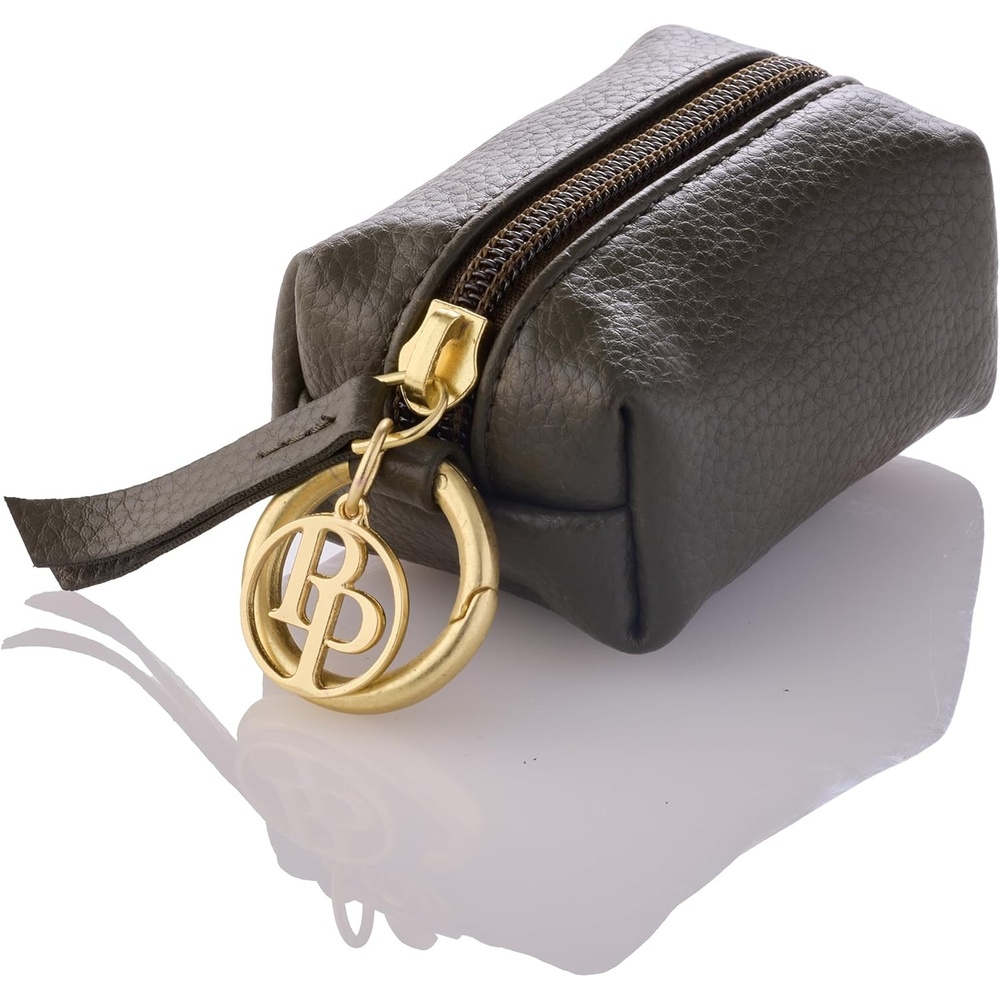 image:imageRein The Recycled Vegan Leather Pouch Durable Heavy Duty Bag Holder Leash Attachment Made With Sustainable Materials Custom Hardware for Small Medium amp Large Dogs Scottish Olive