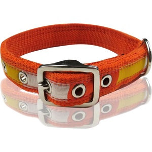 image:imagePet Passion Adjustable Recycled Ribbon Dog Collar for All Pet Breeds CamoNavy LargeCandy Corn