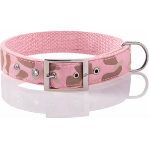 image:imagePet Passion Remy II  The Recycled Ribbon Collar Adjustable Pet Dog Collars for Small Medium Large Dogs and Puppy Black Sand XSmallPink Camo
