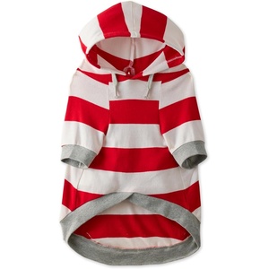 image:imagePet Passion Rocky  The Original Lightweight Hooded Tee 100 Organic Cotton Dog Hoodie Pet Coat Sweater for All Sized Dogs Navy Camo XSmall 512 lbsRed Bold Stripe
