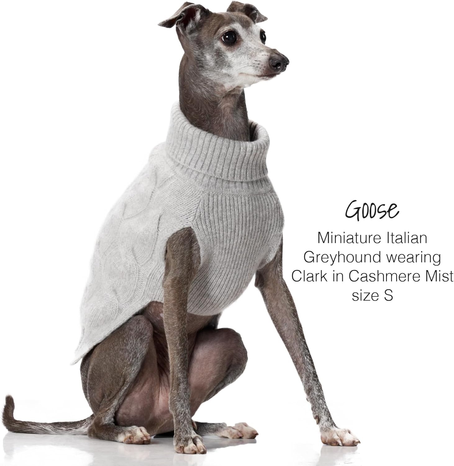 image:imageGable The Cable Knit Sweater Cashmere Wool Pet Pullover for Small Medium and Large Dogs Camel LargeCashmere Mist