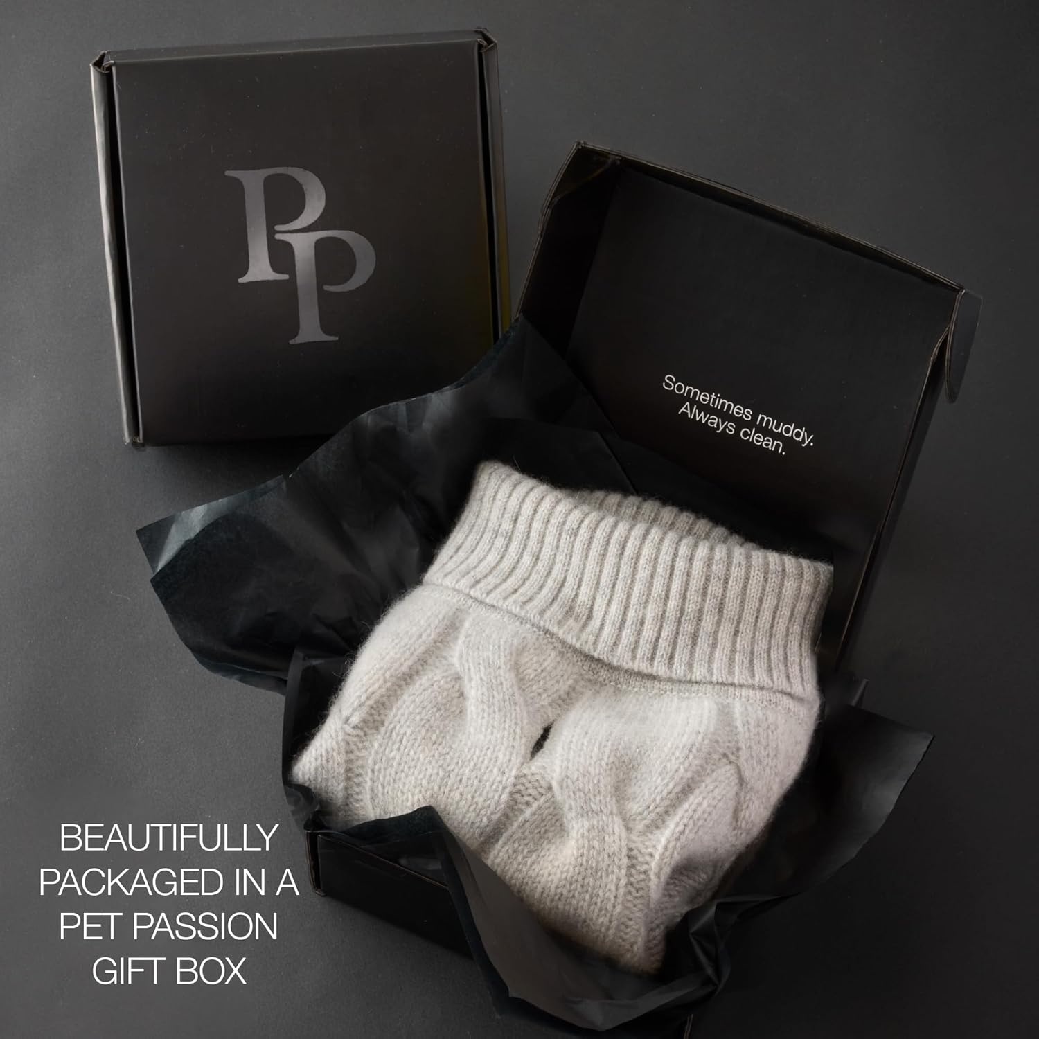 image:imageGable The Cable Knit Sweater Cashmere Wool Pet Pullover for Small Medium and Large Dogs Camel LargeCashmere Mist