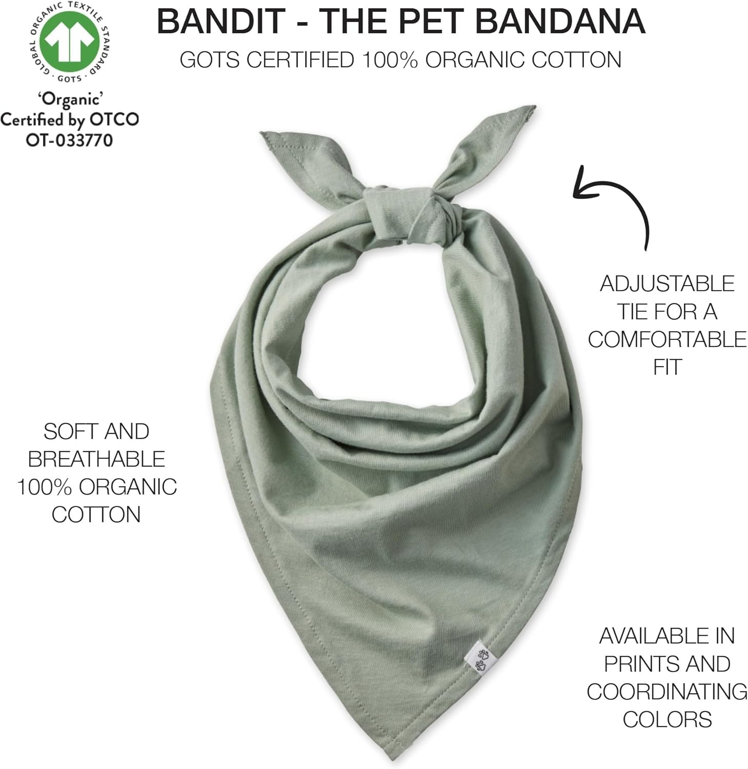 image:imagePet Passion Bandit The PET Bandana 100 Organic Cotton Pet Bandanas Clothes for Small Medium Large Dogs 2Pack Candy Corn XSmallSmall2Pack Sand Camo
