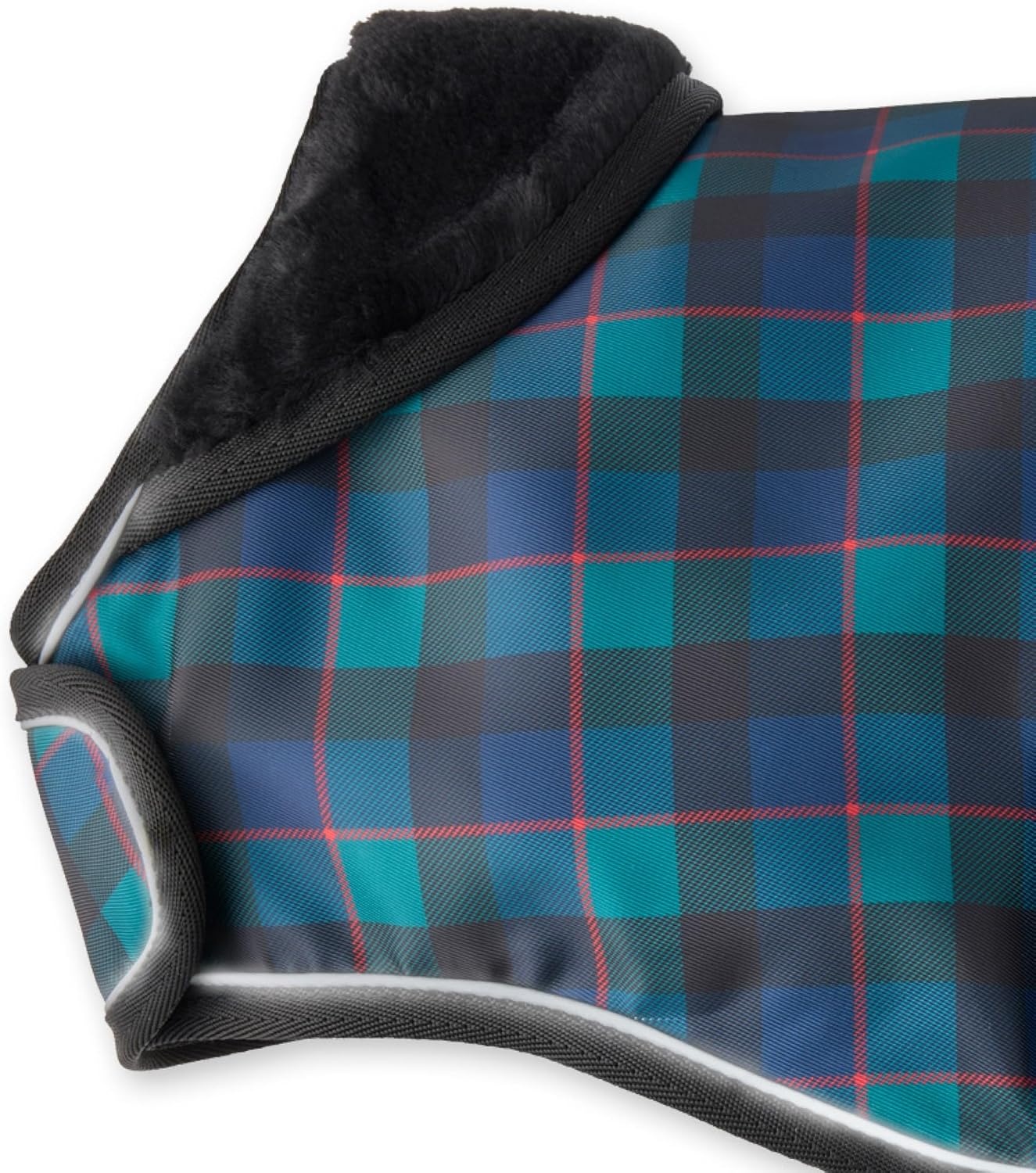 image:imagePet Passion Breeze II The Windbreaker Water Resistant Pet Raincoat Vegan Fur and Lined Pet Jacket for Small Medium Large Dogs Black Large 4060 lbsBlack Watch Plaid