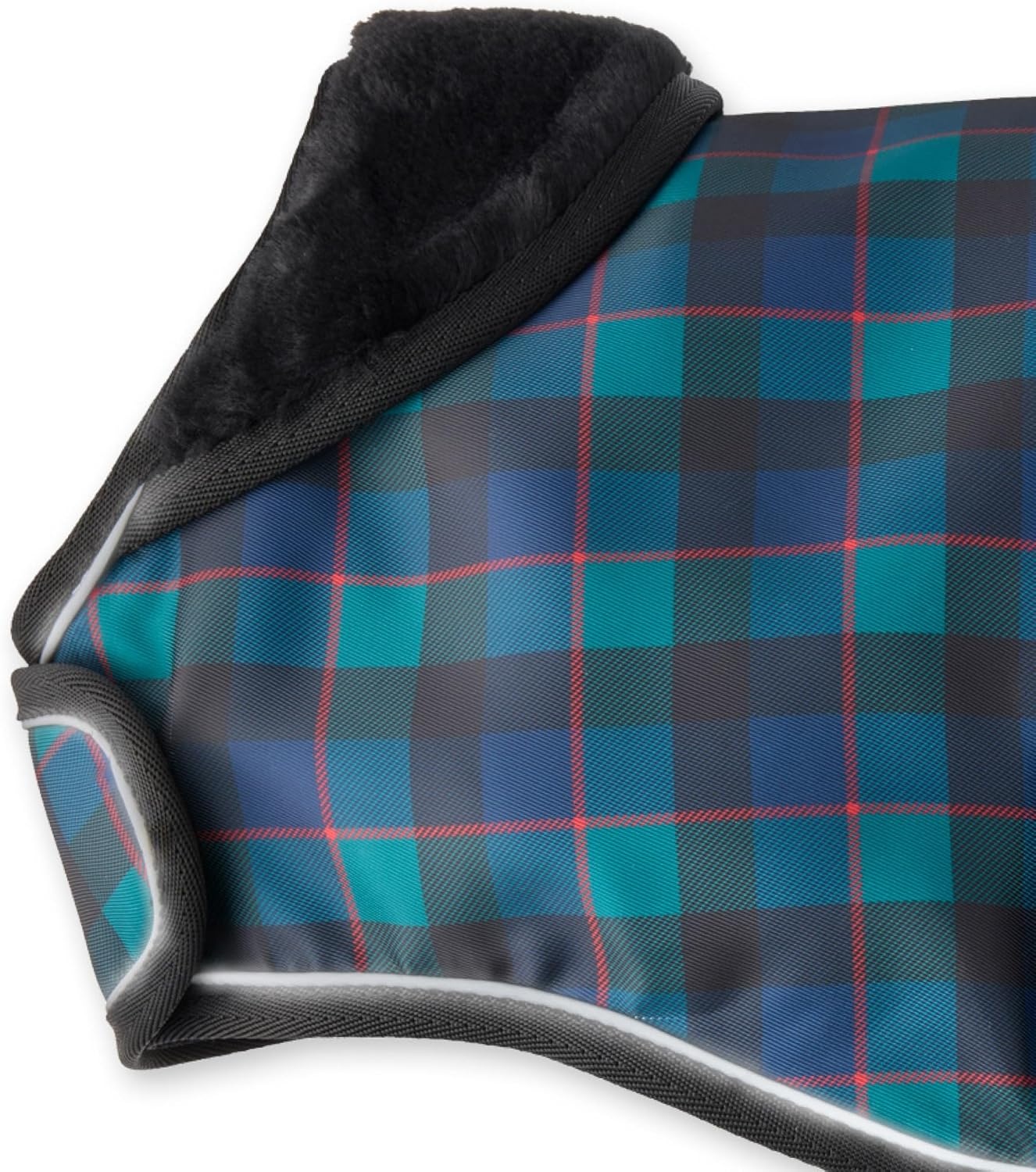 image:imagePet Passion Breeze II The Windbreaker Water Resistant Pet Raincoat Vegan Fur and Lined Pet Jacket for Small Medium Large Dogs Black Large 4060 lbsGreen Watch Plaid
