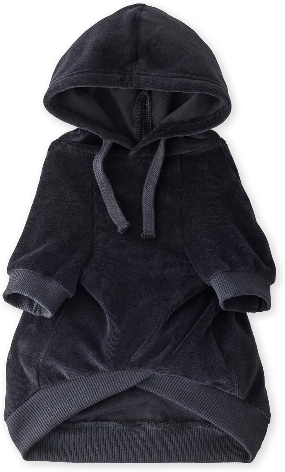 image:imagePet Passion Cooper II Organic Cotton Velour Dog Hoodie Pet Coat for Small Medium and Large Dogs Black XXSmall 47 lbsBlack