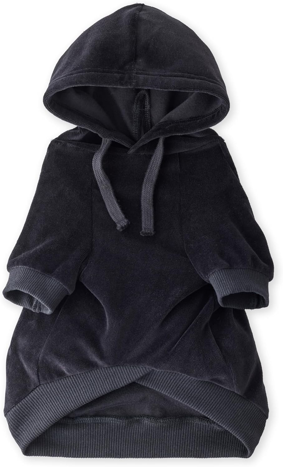 image:imagePet Passion Cooper II Organic Cotton Velour Dog Hoodie Pet Coat for Small Medium and Large Dogs Black XXSmall 47 lbsBlack
