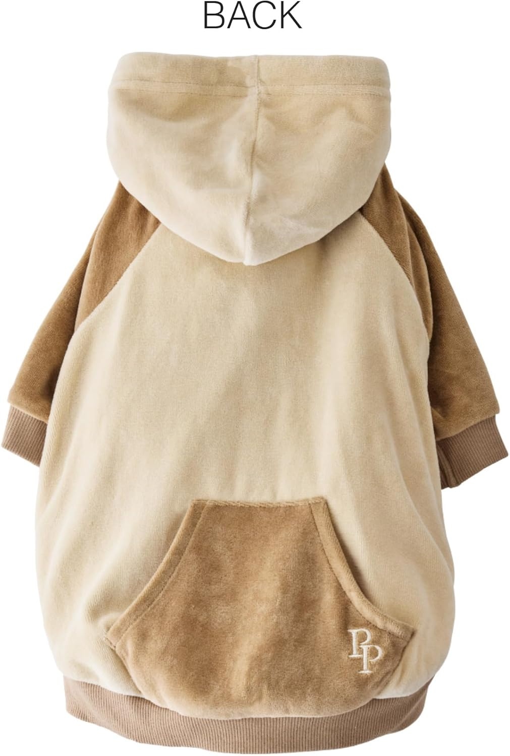image:imagePet Passion Cooper II Organic Cotton Velour Dog Hoodie Pet Coat for Small Medium and Large Dogs Black XXSmall 47 lbsCoffee Color Block