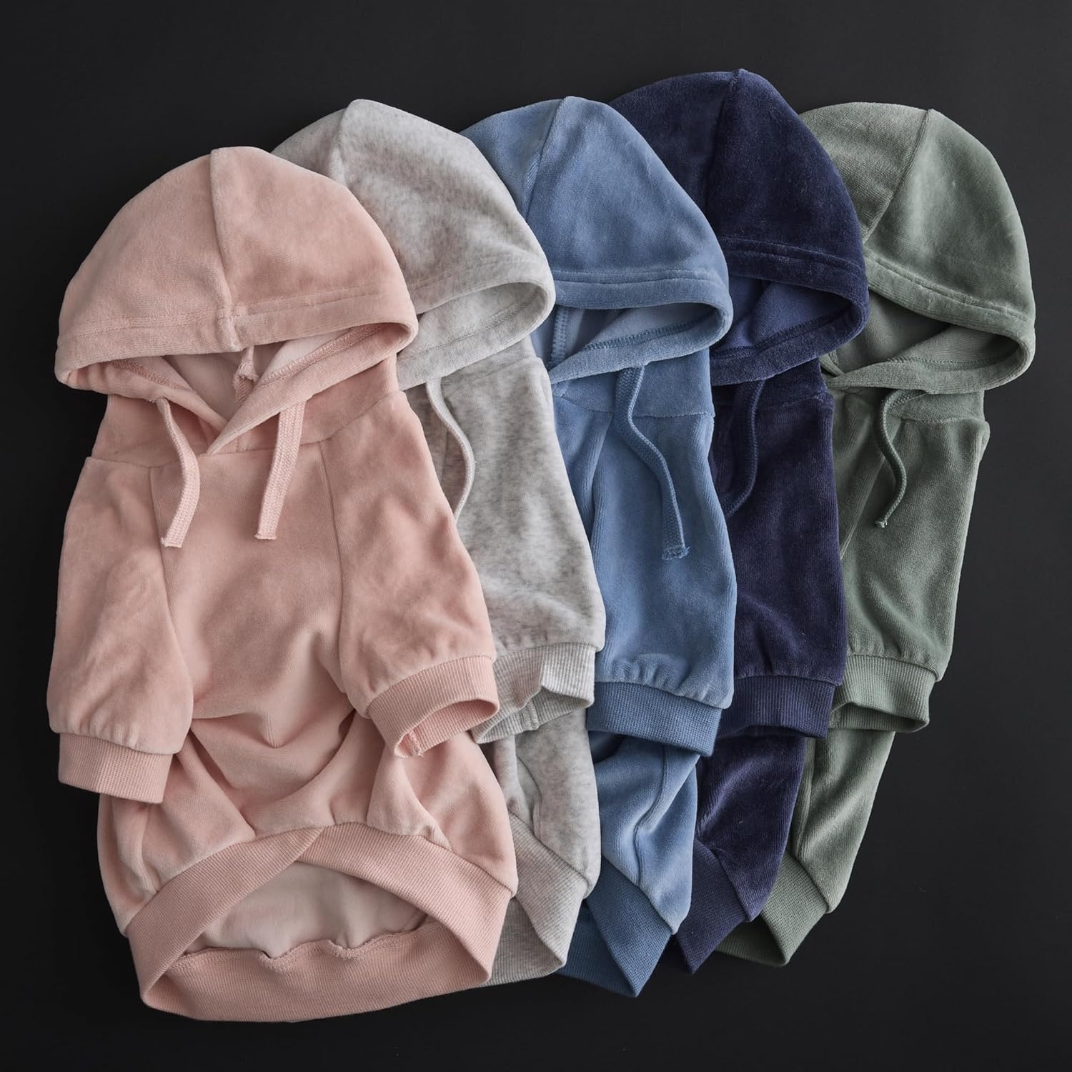 image:imagePet Passion Cooper II Organic Cotton Velour Dog Hoodie Pet Coat for Small Medium and Large Dogs Black XXSmall 47 lbsCoffee Color Block