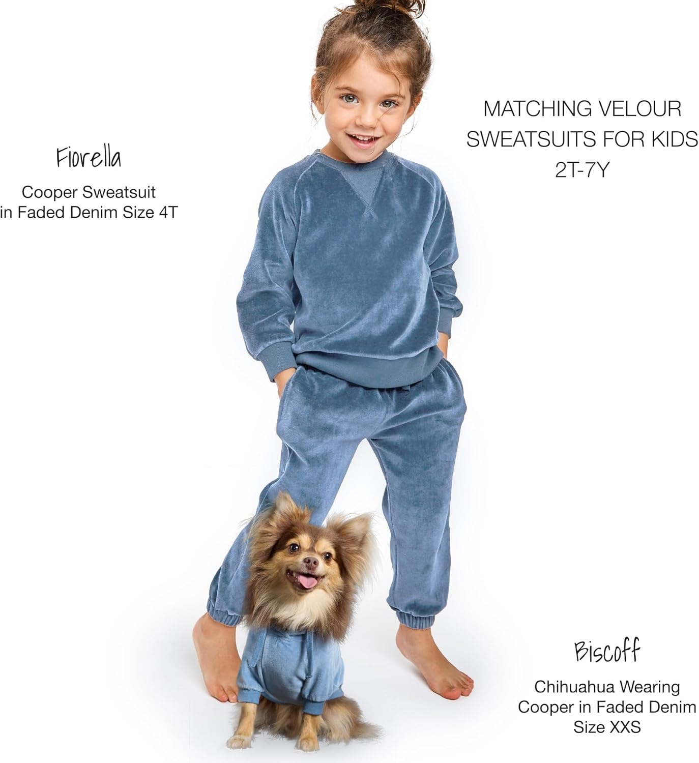 image:imagePet Passion Cooper II Organic Cotton Velour Dog Hoodie Pet Coat for Small Medium and Large Dogs Black XXSmall 47 lbsFaded Denim