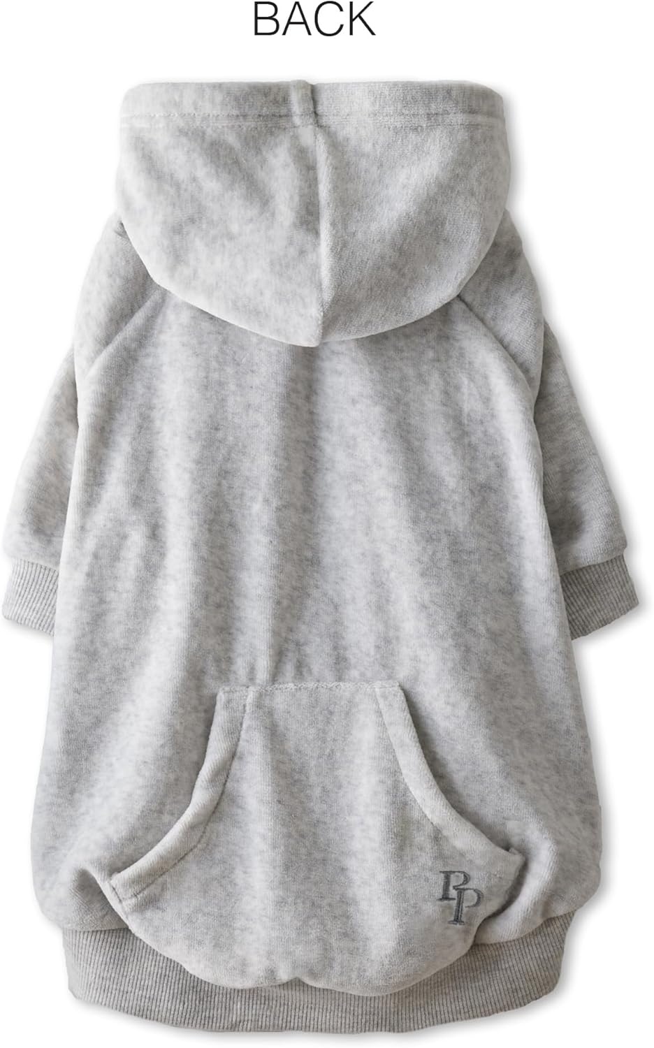 image:imagePet Passion Cooper II Organic Cotton Velour Dog Hoodie Pet Coat for Small Medium and Large Dogs Black XXSmall 47 lbsLight Heather Gray