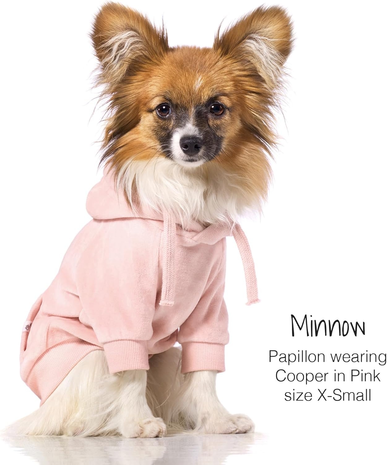 image:imagePet Passion Cooper II Organic Cotton Velour Dog Hoodie Pet Coat for Small Medium and Large Dogs Black XXSmall 47 lbsPink