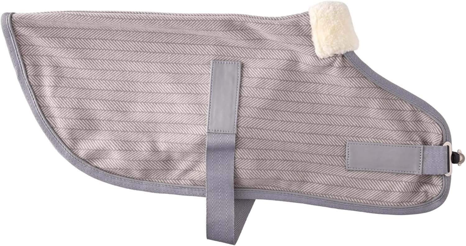 image:imagePet Passion Preston II The Polar Fleece Coat Recycled Polar Fleece Warm Dog Jacket for Cold Weather for Small Medium Large Dogs Black XLarge 5580 lbsDove Gray Herringbone