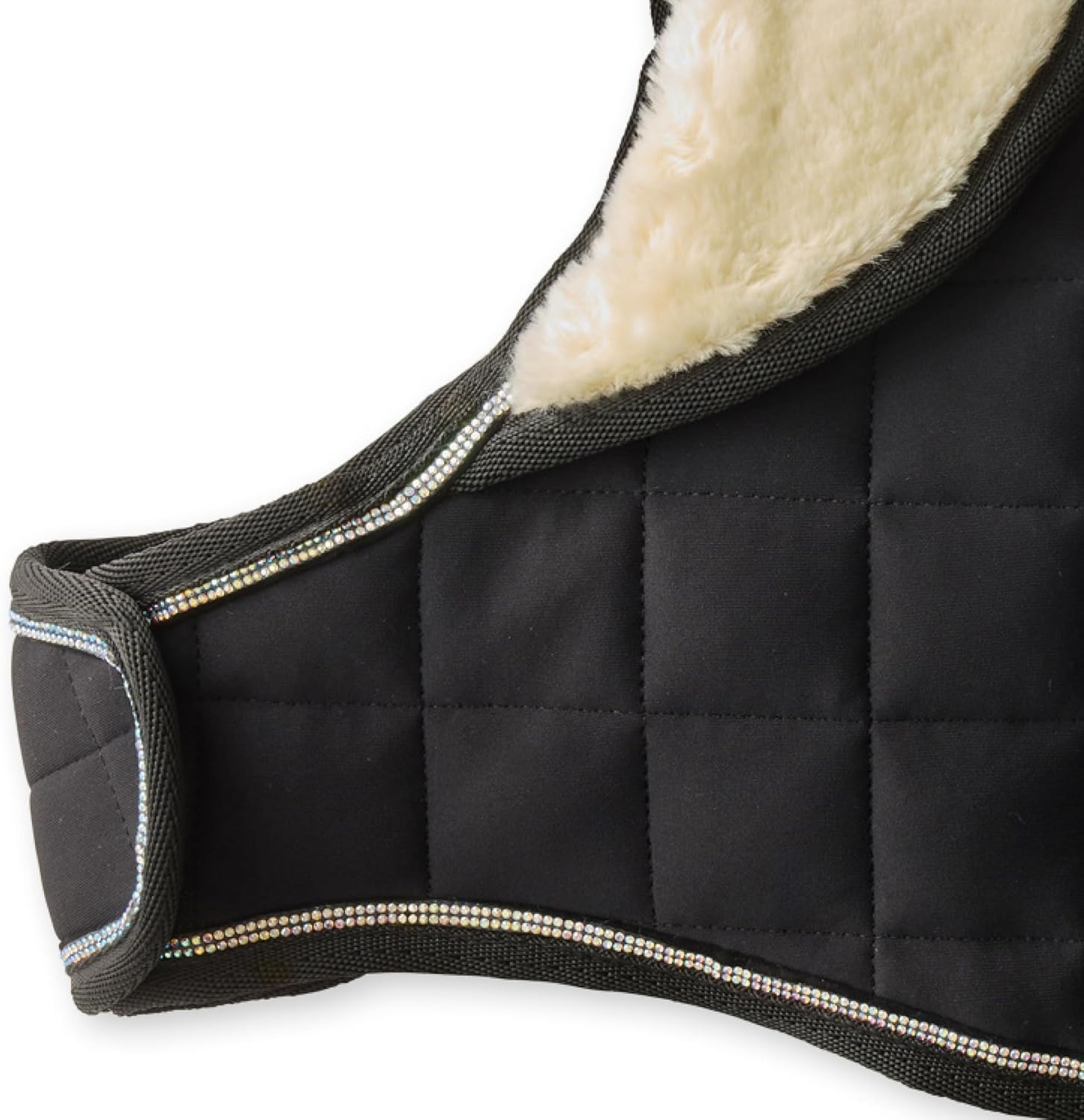 image:imagePet Passion Quilted Dog Coat Pet Jacket with Crystal Bling for Small Medium and Large Dogs Black LargeBlack
