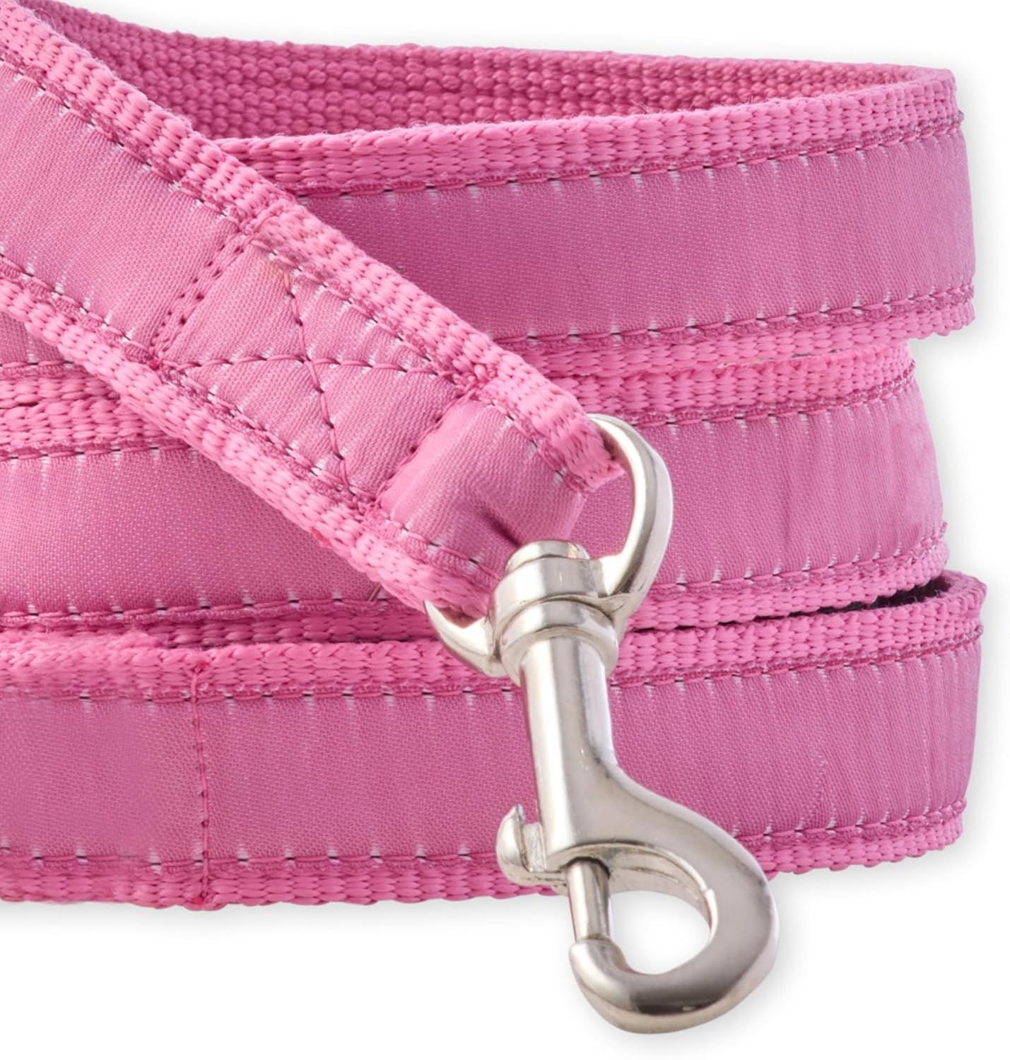 image:imagePet Passion Recycled Ribbon Dog Leash 7 Ft for All Pet Breeds Black One SizeHot Pink