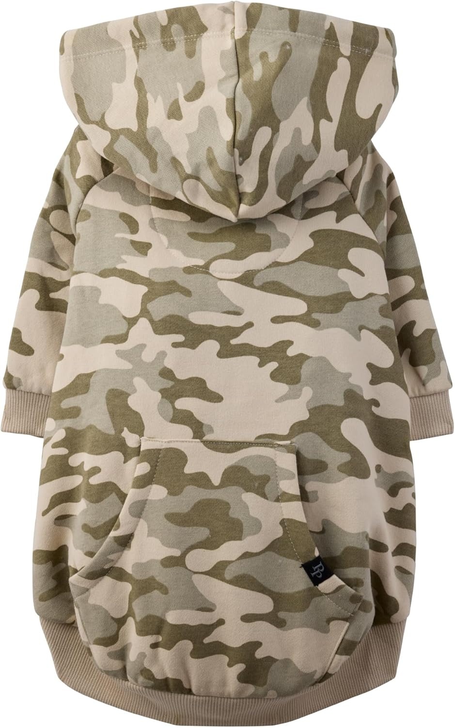 image:imagePet Passion Rocky II The Extra Comfy Hoodie Organic Cotton and Recycled Poly Dog Hoodie Pet Coat Sweater for Small Medium Large Dogs Black Sand Plaid SmallSage Camo