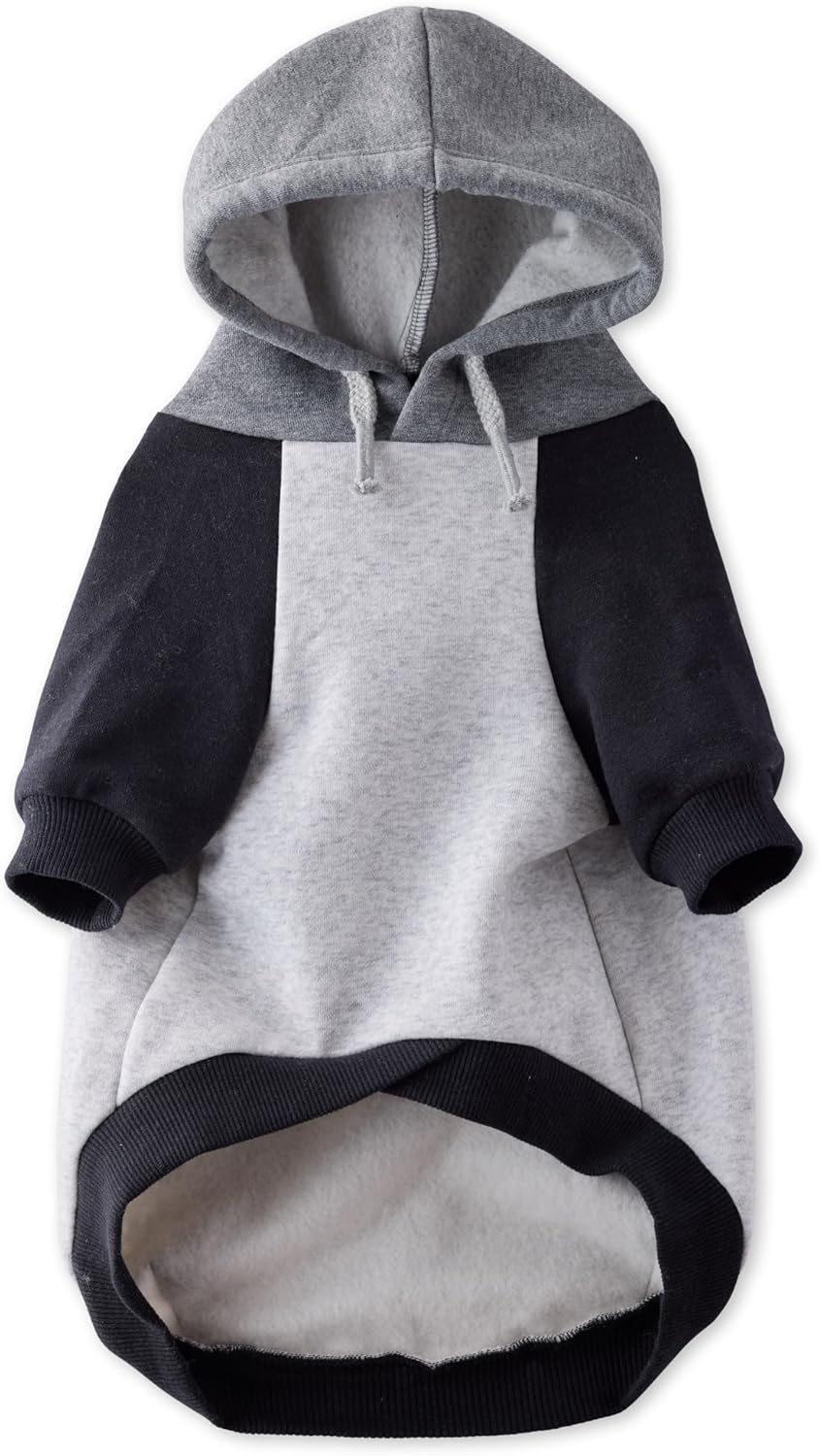 image:imagePet Passion Rocky II The Extra Comfy Hoodie Organic Cotton and Recycled Poly Dog Hoodie Pet Coat Sweater for Small Medium Large Dogs Black Sand Plaid SmallHeather Gray Color Block