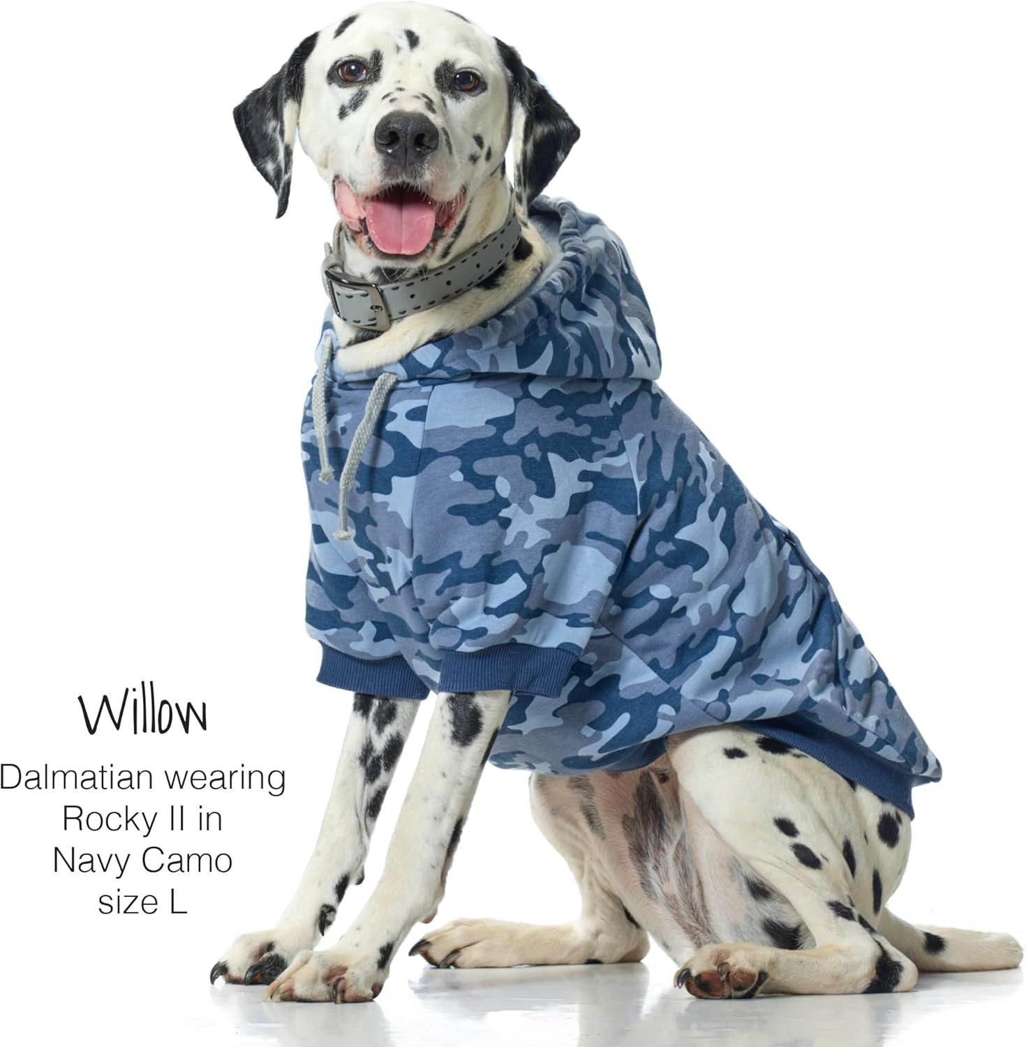 image:imagePet Passion Rocky II The Extra Comfy Hoodie Organic Cotton and Recycled Poly Dog Hoodie Pet Coat Sweater for Small Medium Large Dogs Black Sand Plaid SmallNavy Camo