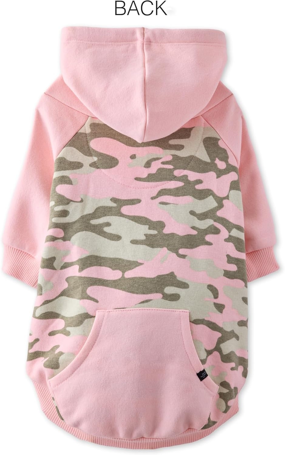 image:imagePet Passion Rocky II The Extra Comfy Hoodie Organic Cotton and Recycled Poly Dog Hoodie Pet Coat Sweater for Small Medium Large Dogs Black Sand Plaid SmallPink Half Camo