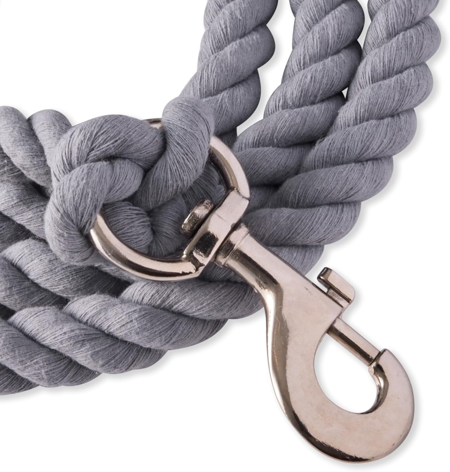 image:imagePet Passion Tucker II The Heavy Duty 6 ft Twisted Rope Cotton Durable Leashes Dogs Black One SizeGray