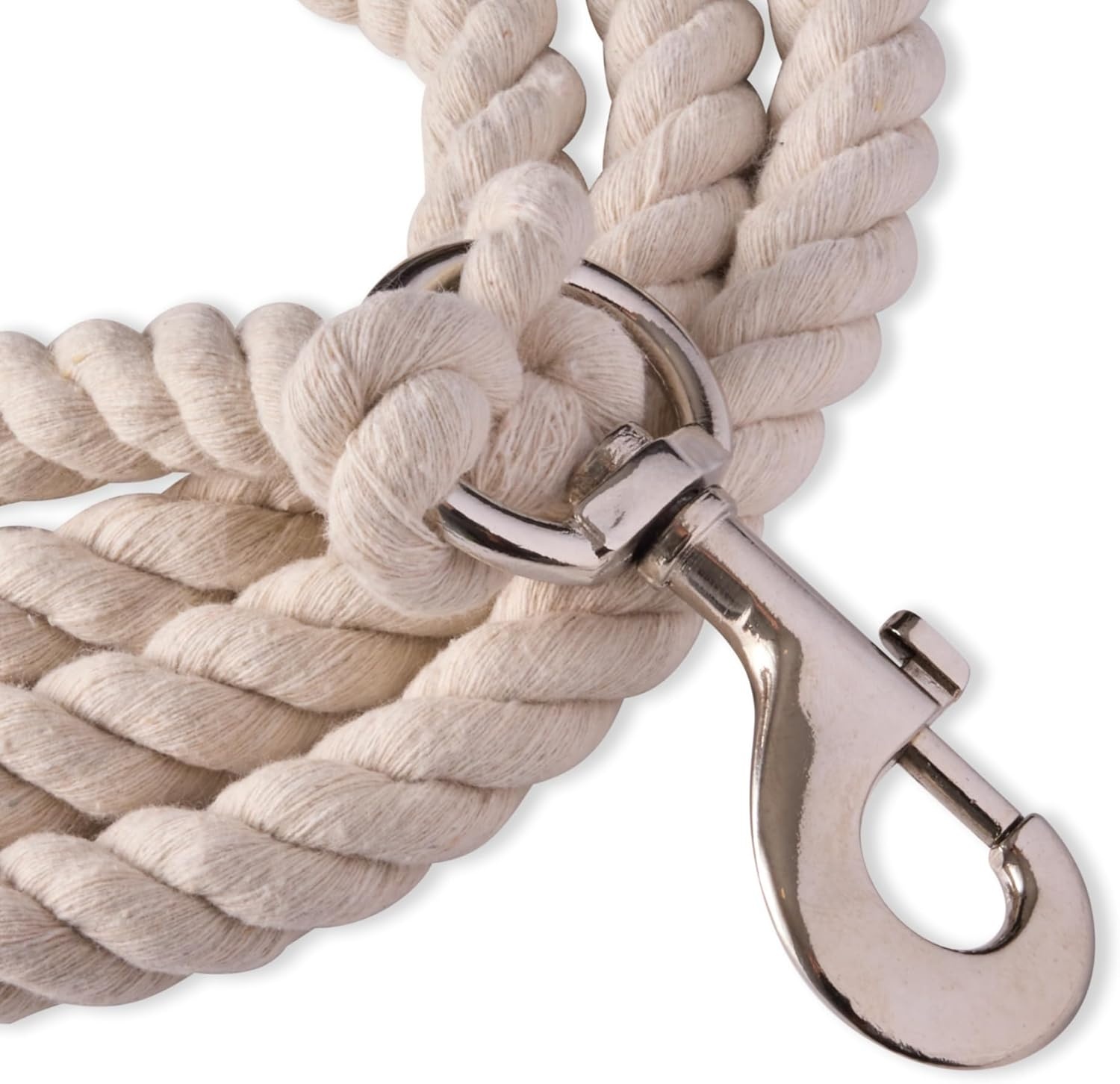 image:imagePet Passion Tucker II The Heavy Duty 6 ft Twisted Rope Cotton Durable Leashes Dogs Black One SizeIvory