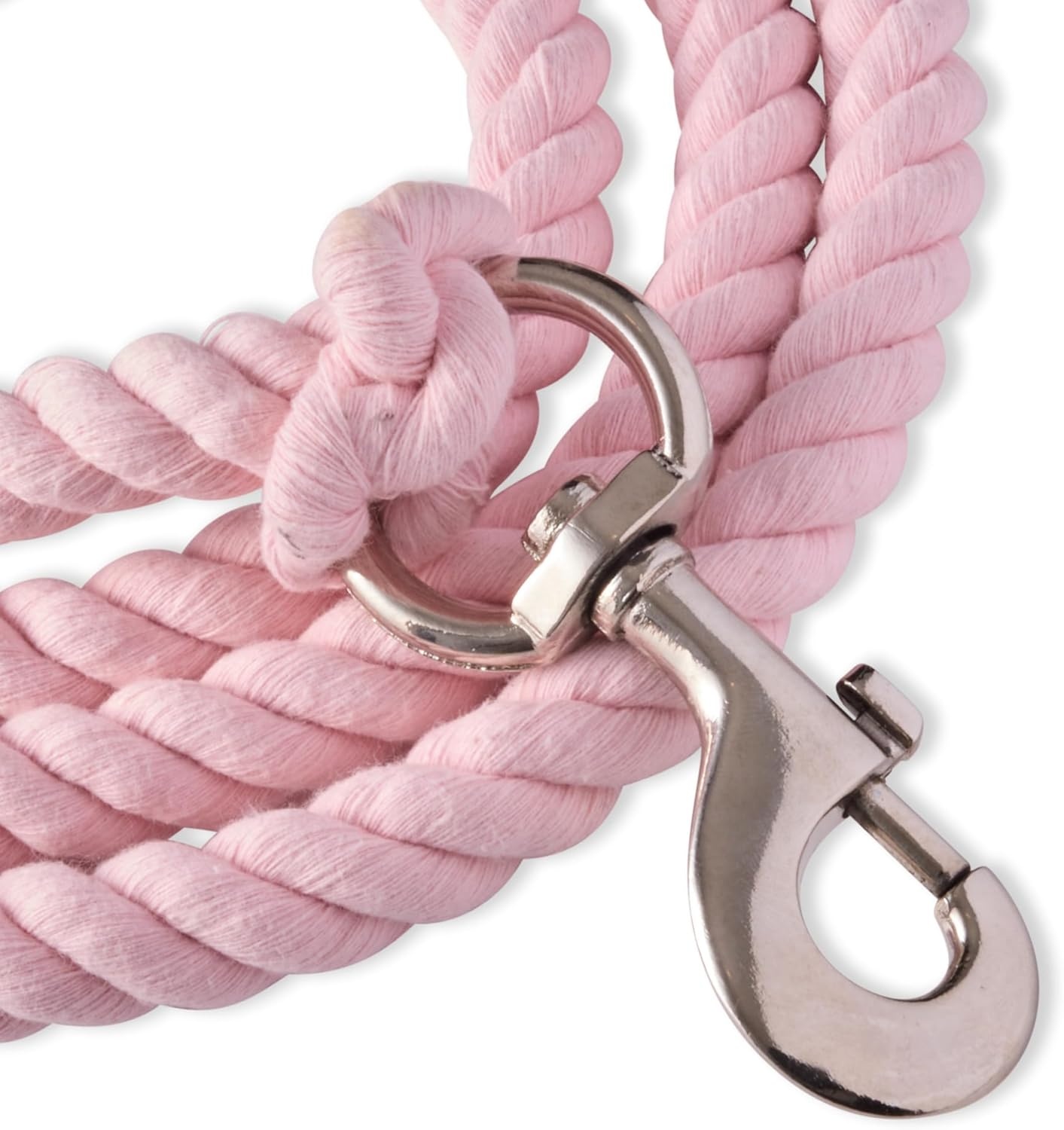 image:imagePet Passion Tucker II The Heavy Duty 6 ft Twisted Rope Cotton Durable Leashes Dogs Black One SizePink