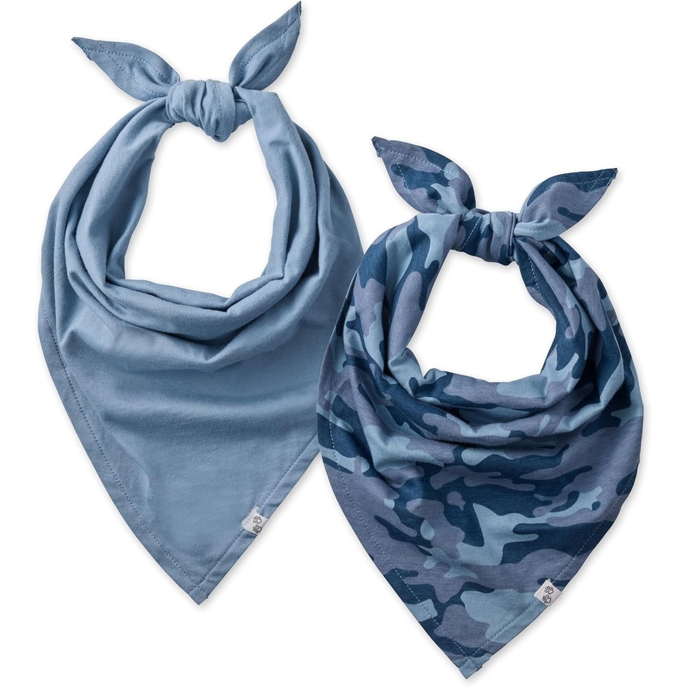 image:imagePet Passion Bandit The PET Bandana 100 Organic Cotton Pet Bandanas Clothes for Small Medium Large Dogs 2Pack Candy Corn XSmallSmall2Pack Navy Camo