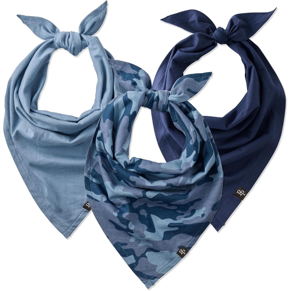 image:imagePet Passion Bandit The PET Bandana 100 Organic Cotton Pet Bandanas Clothes for Small Medium Large Dogs 2Pack Candy Corn XSmallSmall3Pack Navy Camo