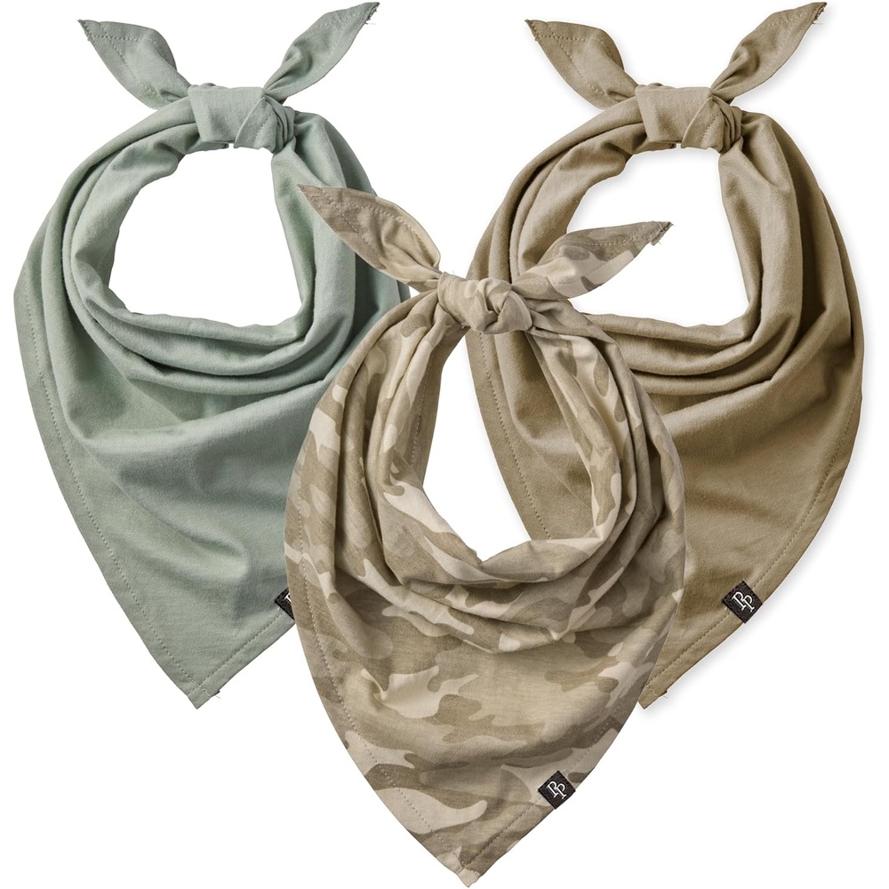 image:imagePet Passion Bandit The PET Bandana 100 Organic Cotton Pet Bandanas Clothes for Small Medium Large Dogs 2Pack Candy Corn XSmallSmall3Pack Sage Camo