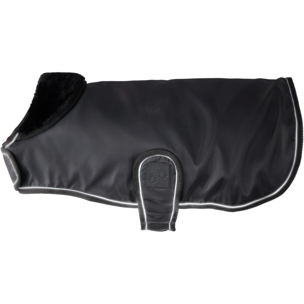 image:imagePet Passion Breeze II The Windbreaker Water Resistant Pet Raincoat Vegan Fur and Lined Pet Jacket for Small Medium Large Dogs Black Large 4060 lbsBlack