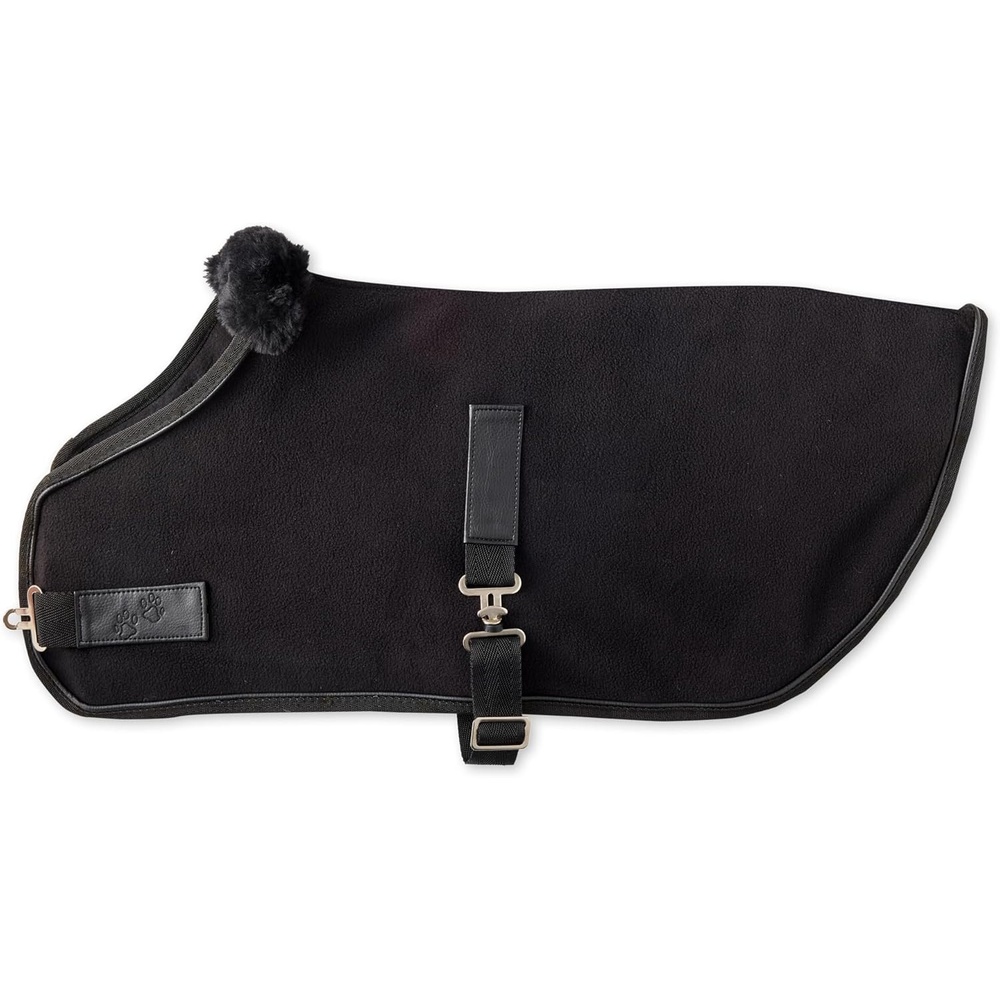 image:imagePet Passion Preston II The Polar Fleece Coat Recycled Polar Fleece Warm Dog Jacket for Cold Weather for Small Medium Large Dogs Black XLarge 5580 lbsBlack
