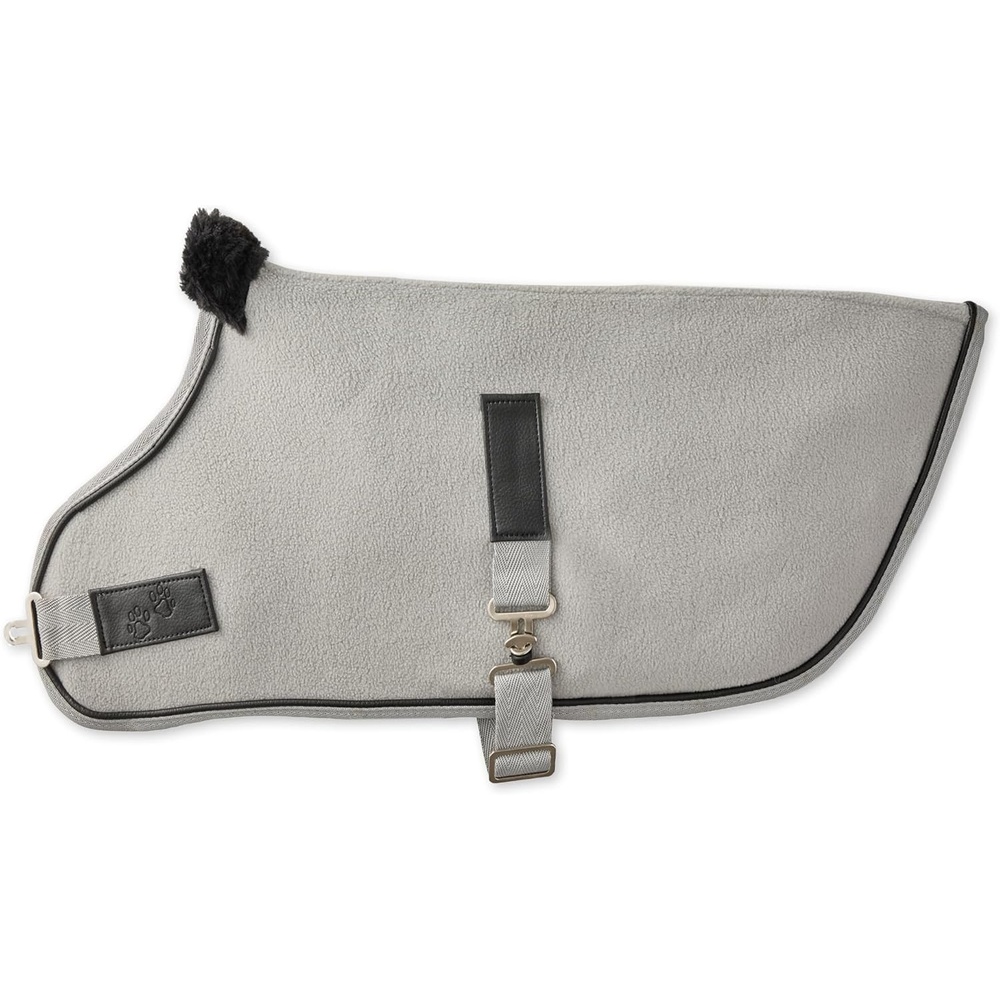 image:imagePet Passion Preston II The Polar Fleece Coat Recycled Polar Fleece Warm Dog Jacket for Cold Weather for Small Medium Large Dogs Black XLarge 5580 lbsHeather Grey